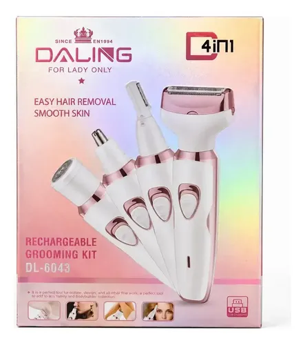 Depiladora Eléctrica Recargable Daling Dl-6043 4 En 1