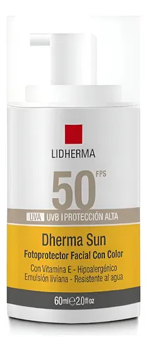 Lidherma Protector Solar Facial Con Color 50fps Liviano