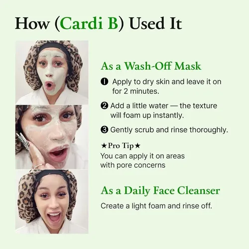 Limpiador Facial De Tomate Verde, Mascarilla De Arcilla Una/