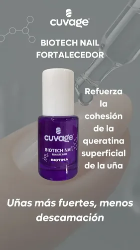 Fortalecedor De Uñas Con Biotina Esmalte Cuvage Traslucido