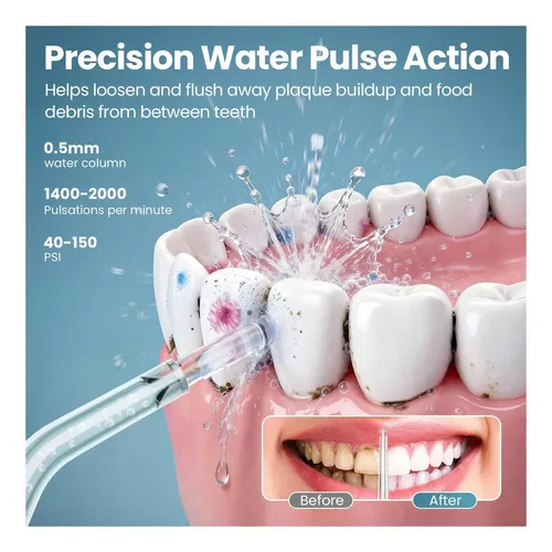 Irrigador Bucal Portátil Con Hilo Dental De Agua Onlyone Azul