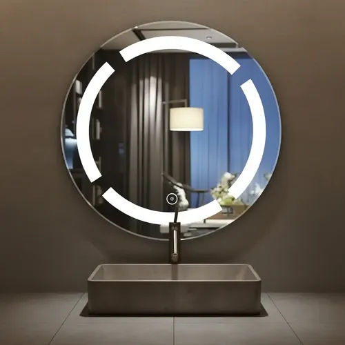 Espejo Circular Led 60cm Espejo Cálido Romántico Marco Diseño 11
