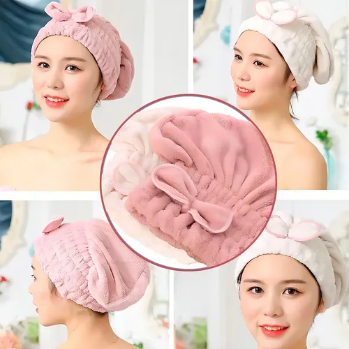 X5 Toalla Gorra Pelo Turbante Cofia Secado Rápido Mayorista