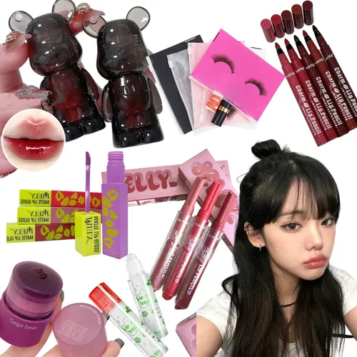 Set De Maquillaje Labiales Kpop Kbeauty Kawaii Kdrama Anime