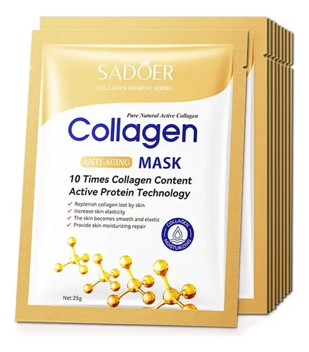 5pcs Mascarilla Colágeno Reafirmante Hidratante Reparadora
