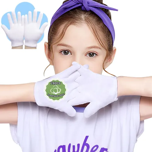 Guantes De Algodón Blancos Hidratantes Reutilizables S