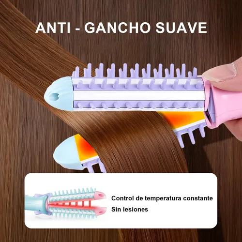 Peine De Rizador Eléctrico Con Cepillo De Aire Caliente