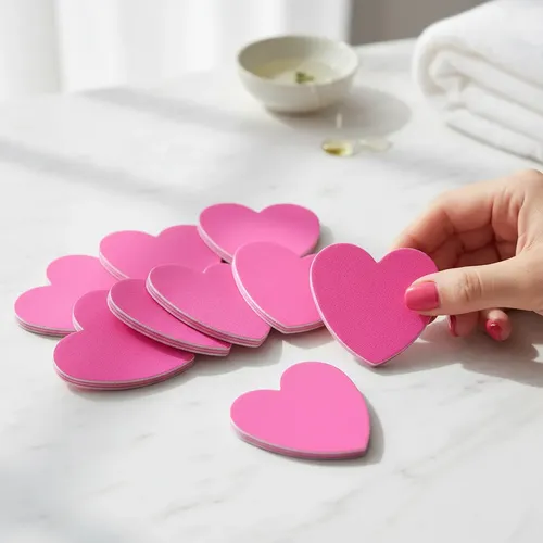 Limas Para Uñas Con Forma De Corazón X 10 Pcs