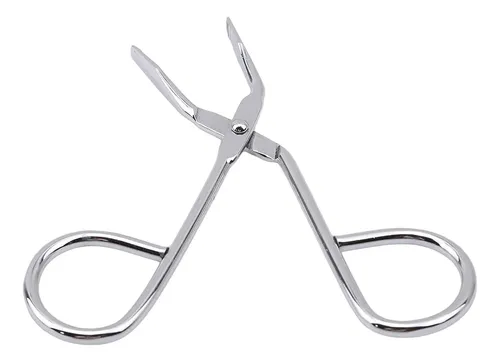 Tijera Y Pinza Acero Plateado Para Cejas Y Vello Facial