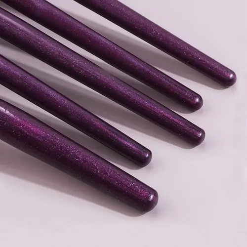 Set 20 Piezas Pinceles De Maquillaje Profesional Violeta