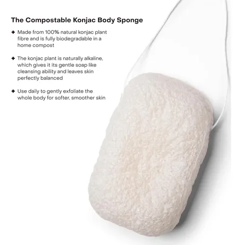 Esponja Konjac Compostable Everist 100% Natural 11,43 Cm