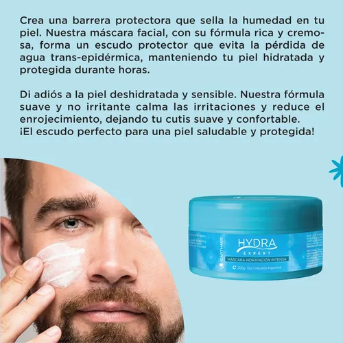 Mascara Hidratante Facial Gel De Agua Carthage Reafirmante