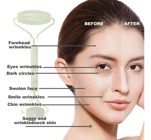 J/ Rodillo Jade Masaje Facial Antiedad Cuello Gua Sha