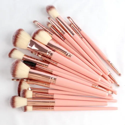 Brochas Maquillaje Profesional 46 Piezas + Esponjas + Estuch