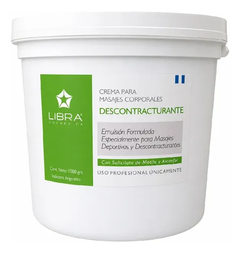 Crema Masajes Descontracturantes 5kg Libra Cosmetica