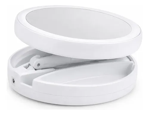Espejo Maquillaje Con Luz Led Aumento 10x Plegable Mesa