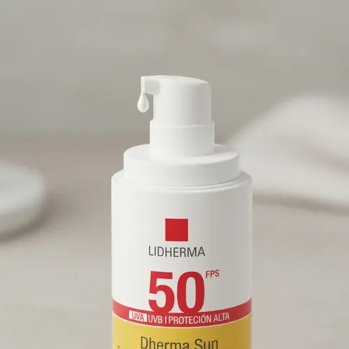 Protector Solar Lidherma Hipoaler. F50 Toque Seco Facial