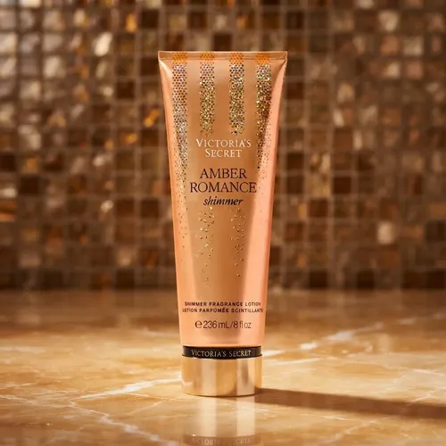 Set Victoria’s Secret Crema Y Body Loción Mujer Amber Romance Shimmer 250 Ml