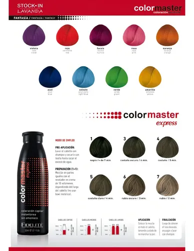 Tintura Fidelité Colormaster Profesional Tono 7.66r X 60gr Tono 7.66R rubio rojizo y rojo
