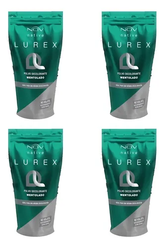 Lurex Polvo Decolorante Ultra Rápido Nov Verde Mentolado X 4
