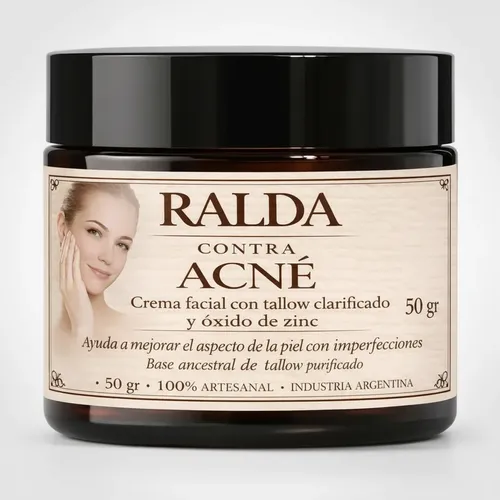 Crema Facial Antiacné Con Zinc Y Tallow Clarificado 50g