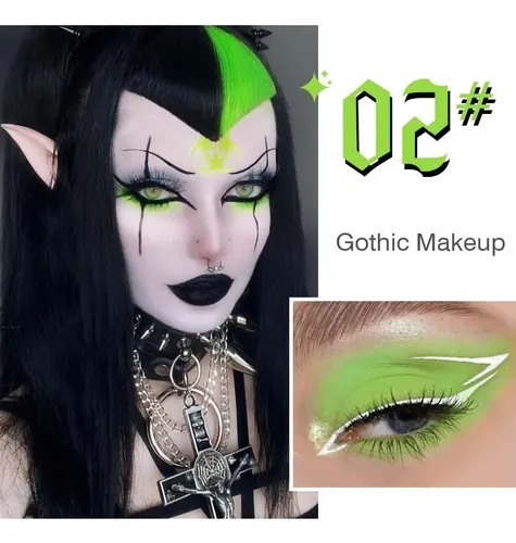Paleta Sombras Gótica Halloween Vegana 6 Col. Verde Marrón