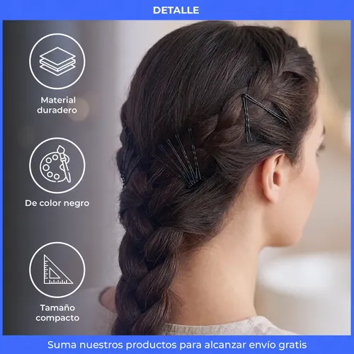 Invisibles Cabello Pelo Accesorio Abanico 60piezas 4cm