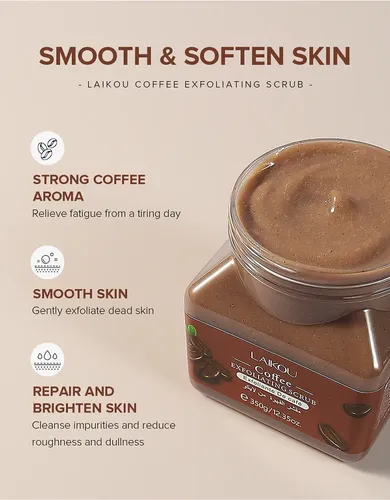 Exfoliante Corporal De Café Laikou 350g – Suavizante Y