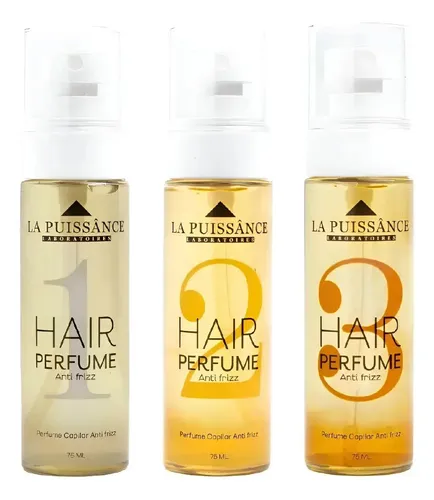 3 Perfumes Capilares La Puissance 75ml Anti Frizz Filtro Uv