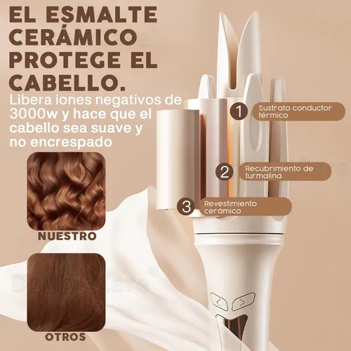 Tenazas Para Rizar Cabello Automático,32mm Rizadora