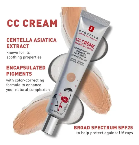 Crema Erborian Drtx L Cc Para Corrección De Color Con Centel