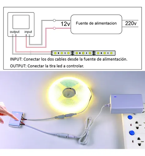 Interruptor Táctil Para Espejo Sensor Para Tira Led 12v 36w