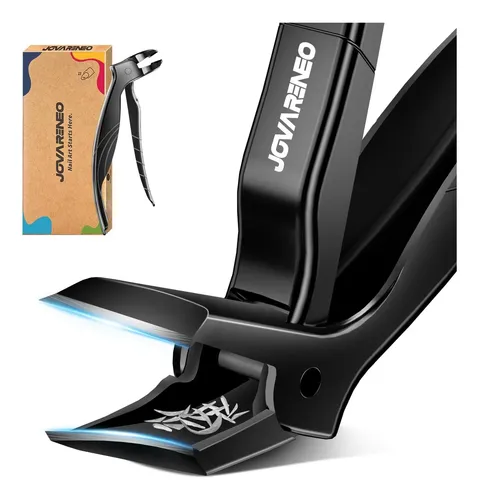 Cortaúñas Ergonómico Para Mayores, Mango Antideslizante Negro