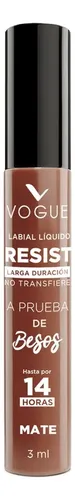 Labial Vogue A Prueba De Besos Resist color cálida mate