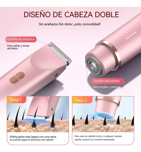 Depiladora Eléctrica Para Mujer Eliminación Vello Corporal