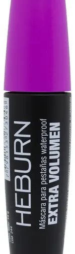 Máscara de pestañas Heburn Extra Volumen waterproof negro 14g