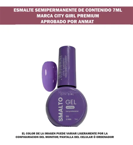 Esmalte Semipermanente City Girl De 7ml Uv/led Aprob. Anmat
