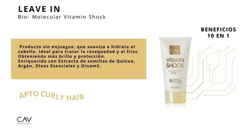 Cav Vitamin Shock Gold Quinoa Anti Frizz X 150gr