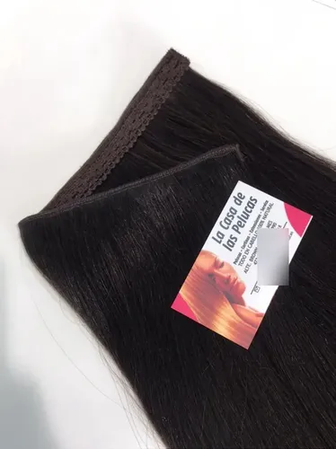 Cortina De Cabello Natural 1metro De 45cm De Largo Castaño