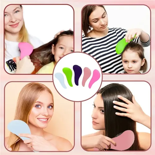 12pc Cepillos Para Alisadores Masaje Peine Para Cabello Rosa