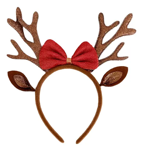 Diadema De Navidad Con Cuernos De Alce Para Fiesta