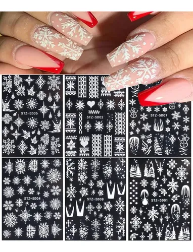 Adhesivo Ykzfui Para Decoración De Uñas, 5 Unidades, Diseño