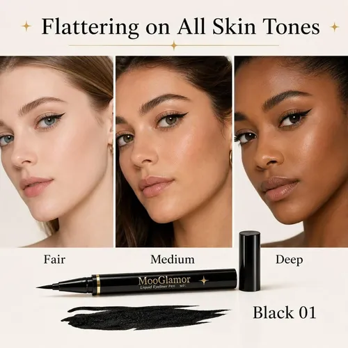Delineadores Líquidos Mooglamor 12 Pcs Negro/ Marrón
