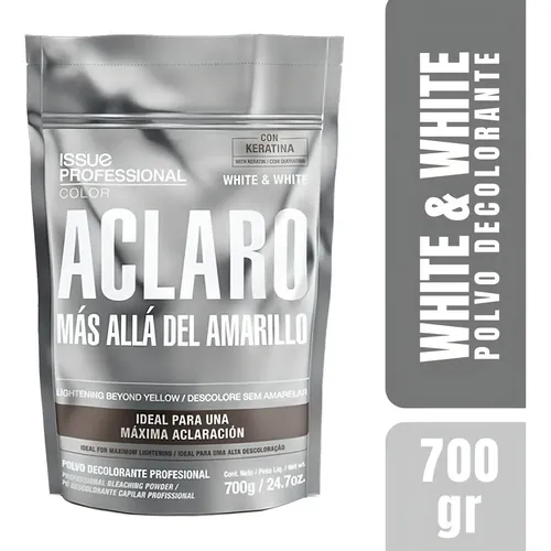 Polvo Decolorante Issue Professional Antiamarillo con Keratina de 700 g