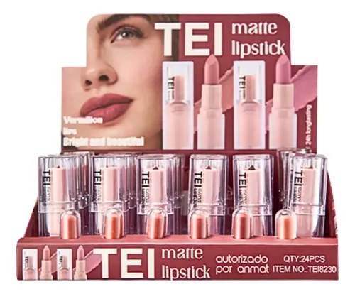 Lapiz Labial Matte En Barra Lipstick Para Maquillaje Tei