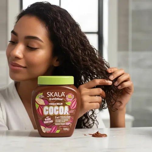 Mascara Skala Cacau Fuerza Brillo Para Cabellos Secos 1000g