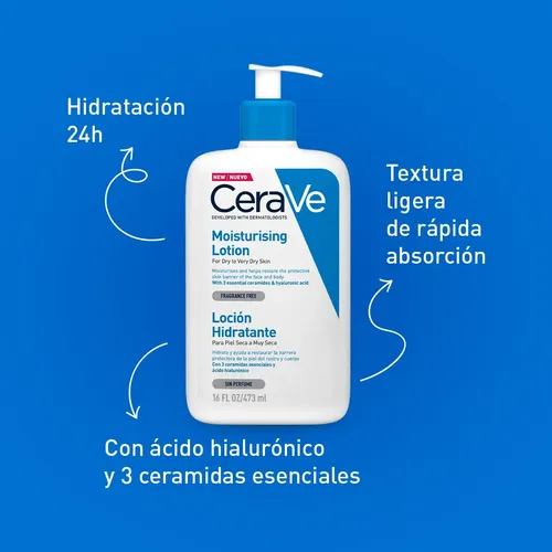 Cerave Loción Hidratante Cuerpo Y Rostro X 473 Ml