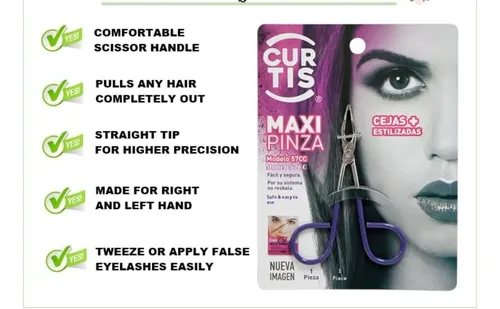 Pinzas Para Cejas Curtis Maxi Pinza Con Mango De Tijera