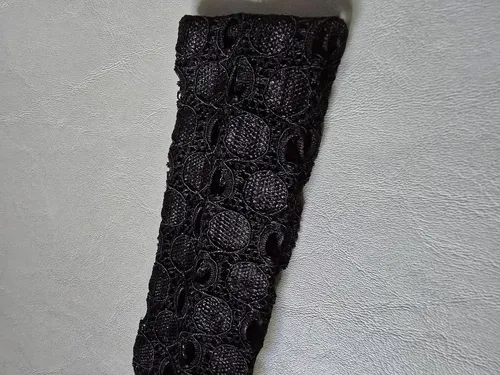 Vincha Diadema Tela Encaje Elastizada Accesorio Depelo Calad Negro Circulos