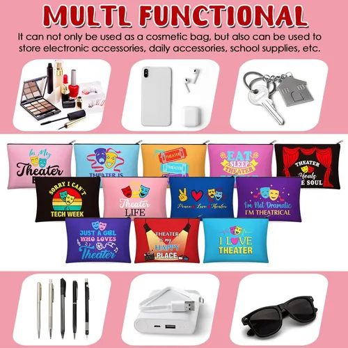 Set De 12 Bolsas De Maquillaje Theater Reginary Para Mujeres